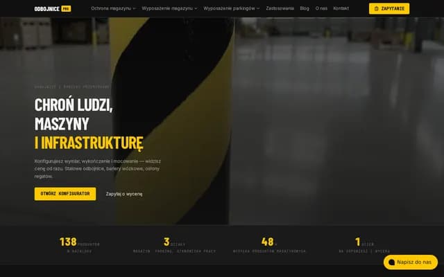 Odbojnice Pro — sklep z odbojnicami przemysłowymi i konfiguratorem na wymiar