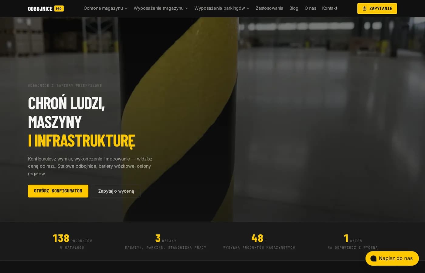 Case study: sklep, który pokazuje ceny, ale nie przyjmuje zamówień — odbojnicepro.pl
